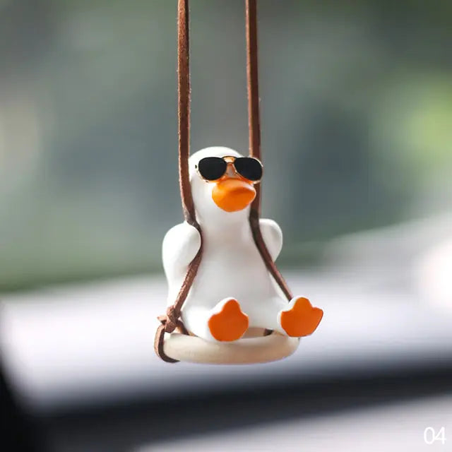 Décoration de voiture suspendue en forme de canard
