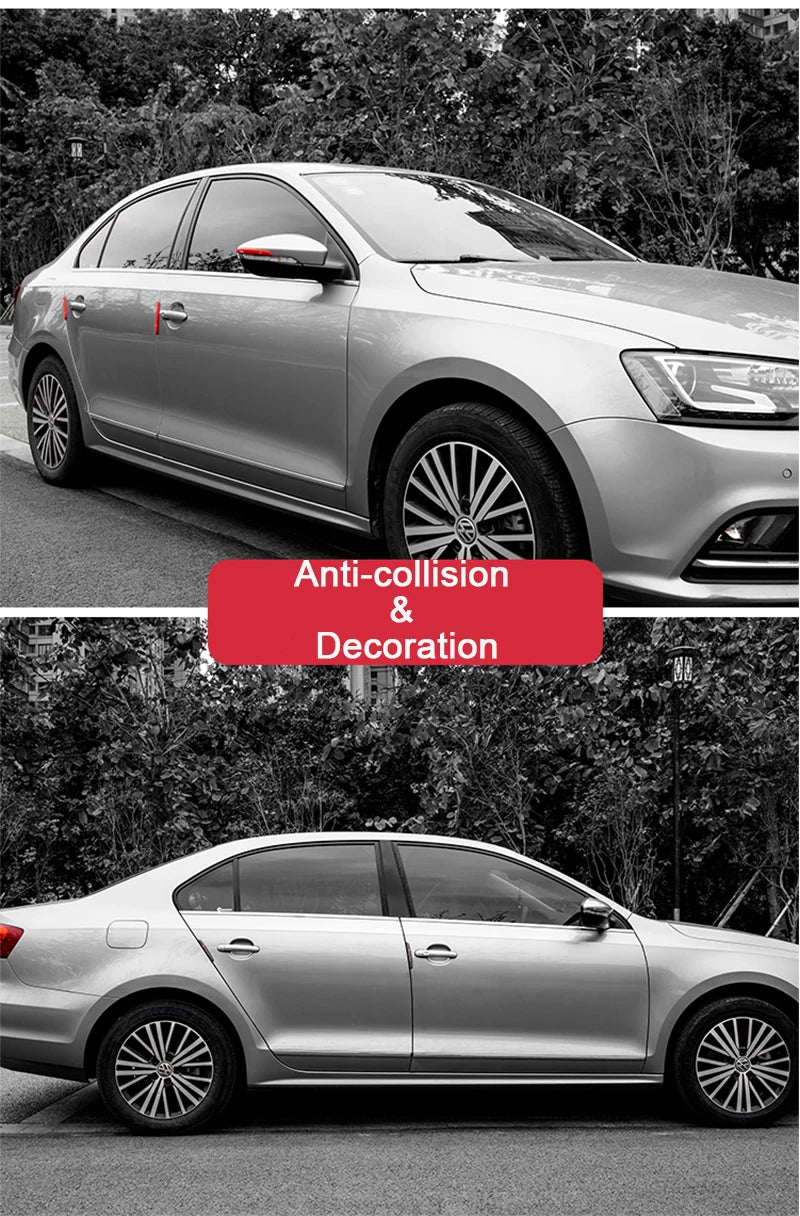 6Pcs Car Door Edge Guard Trim Strip for Audi BMW – Anti-Scratch