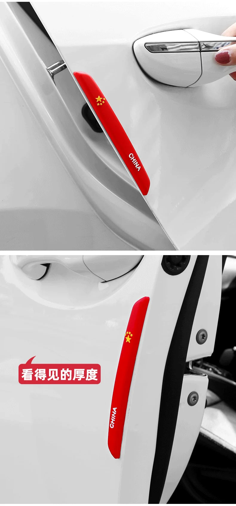 6Pcs Car Door Edge Guard Trim Strip for Audi BMW – Anti-Scratch