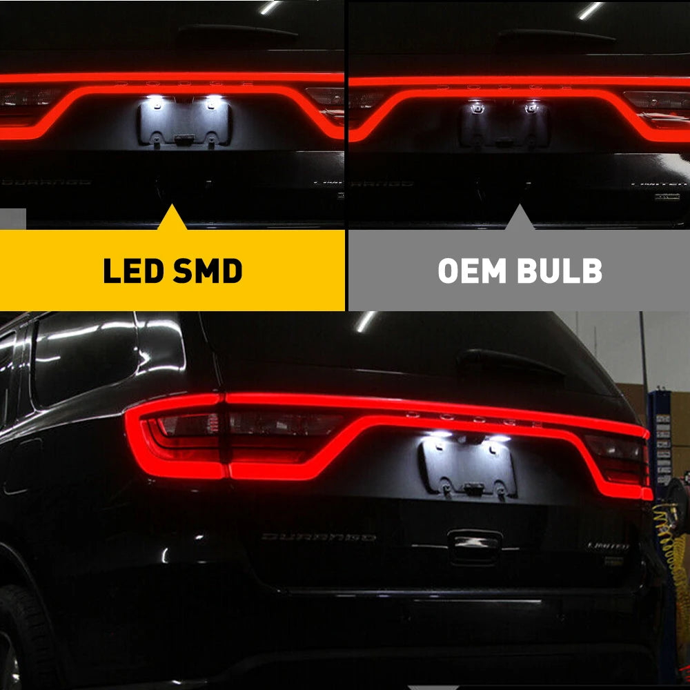 2x Éclairage de plaque d'immatriculation à LED pour Dodge Durango 14-21 6000K IP67
