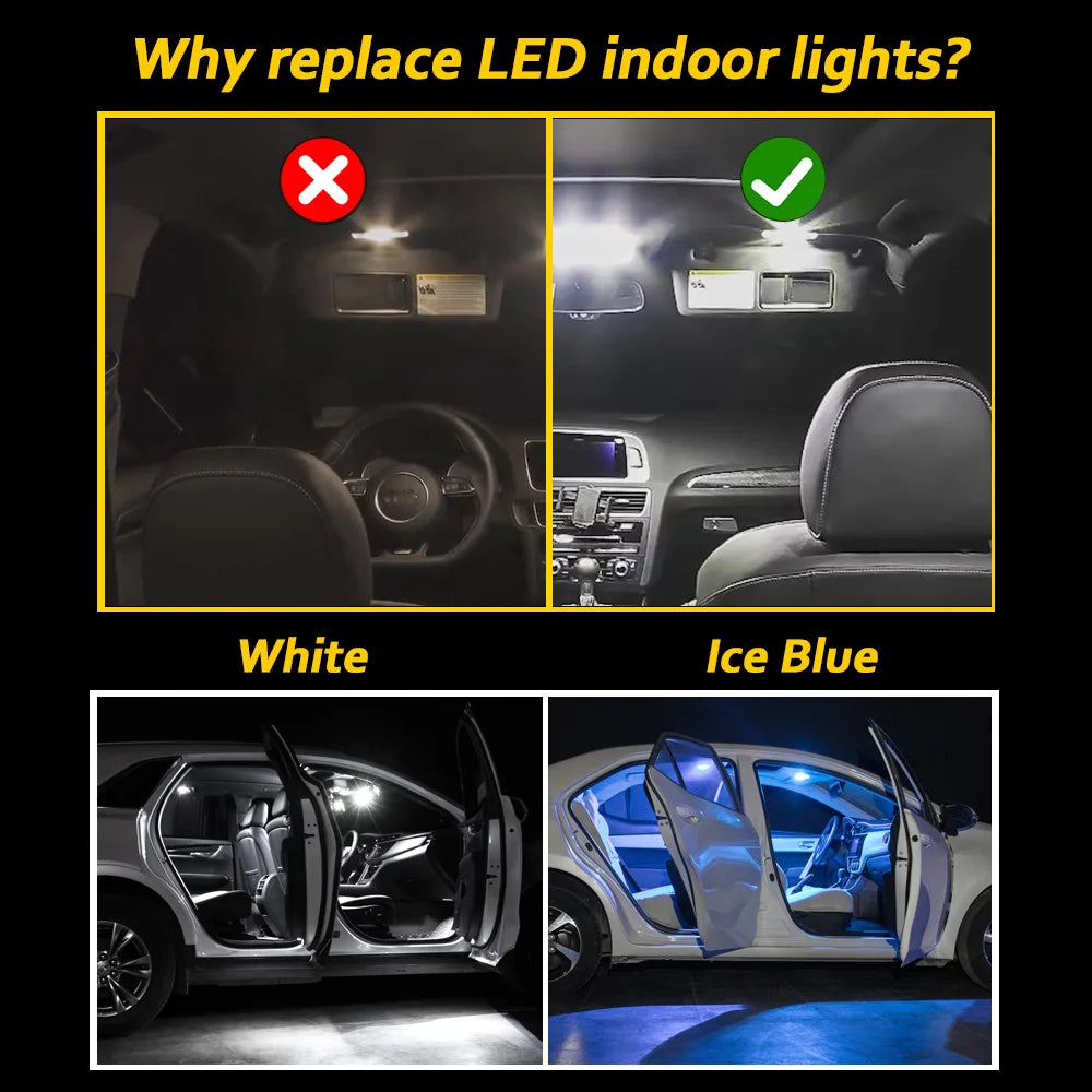 Kit de 12 ampoules LED pour toit intérieur Honda Civic 2016-2021