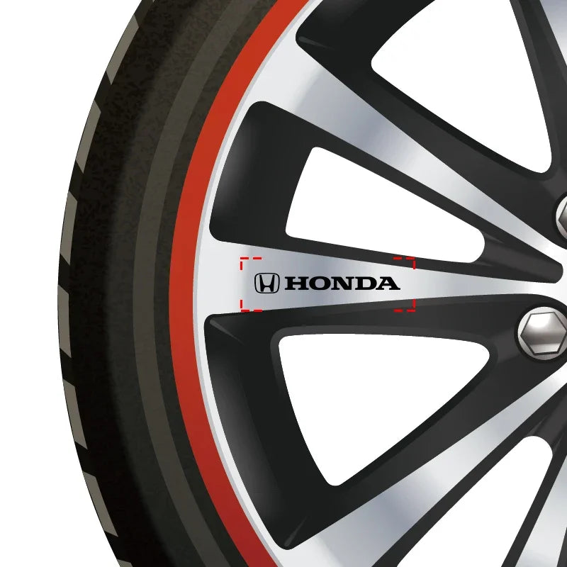 3D Door Handle & Mirror Badge Decals for Honda Models