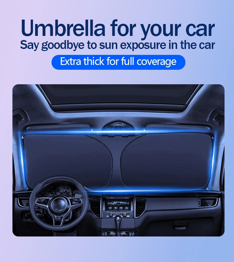 FIAT 500/PUNTO EVO/Panda UV Folding Sunshade Cover Pro