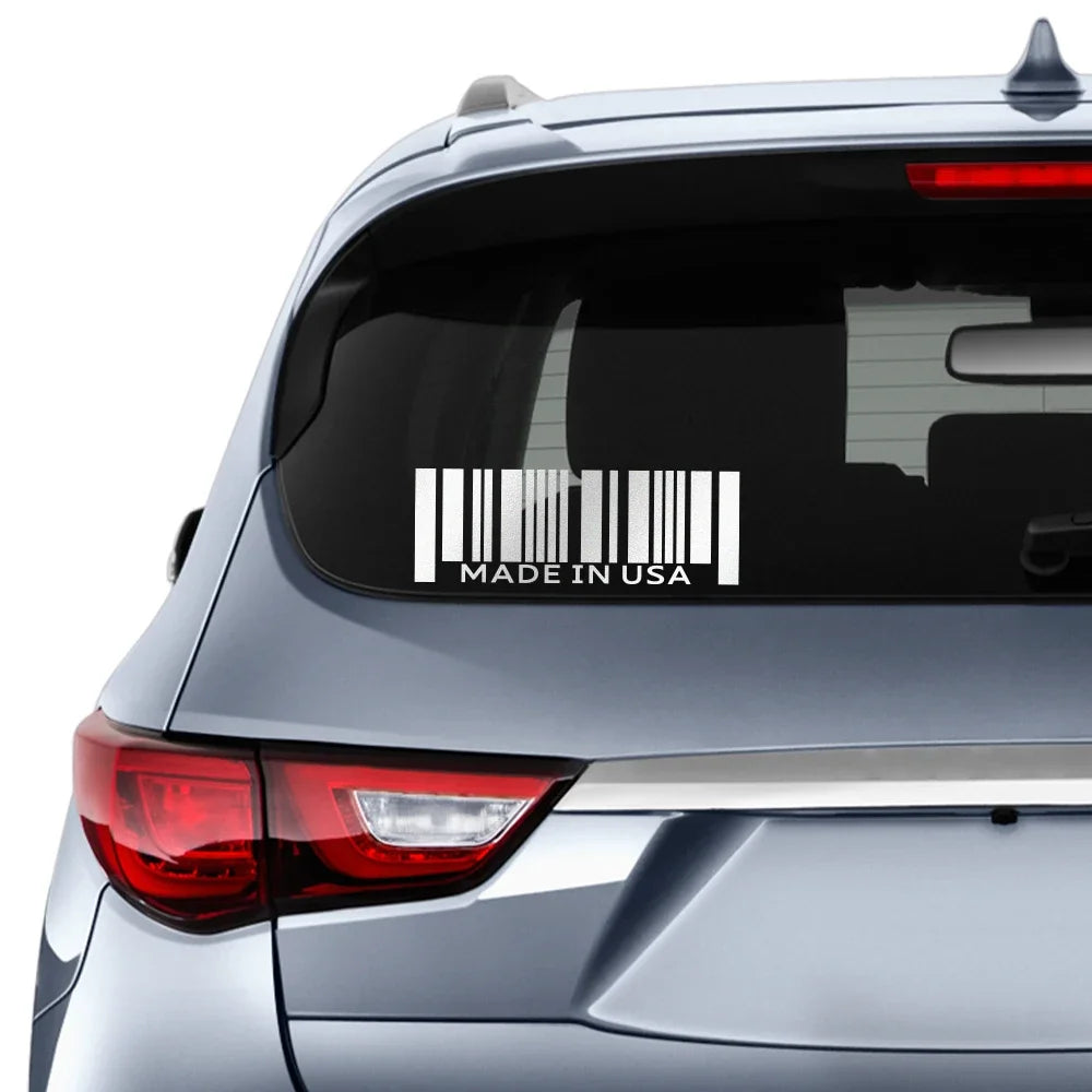 Universal USA Barcode Car Sticker – Premium Vinyl Decal