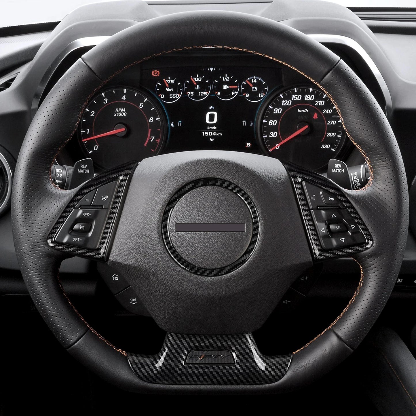 Autocollant de garniture intérieure en fibre de carbone ABS pour Camaro 2016-2024