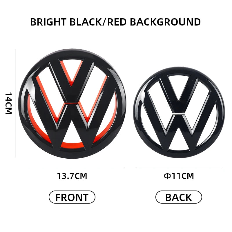 VW Golf 6 MK6 GTI Front Grill & Trunk Emblem Badge Set