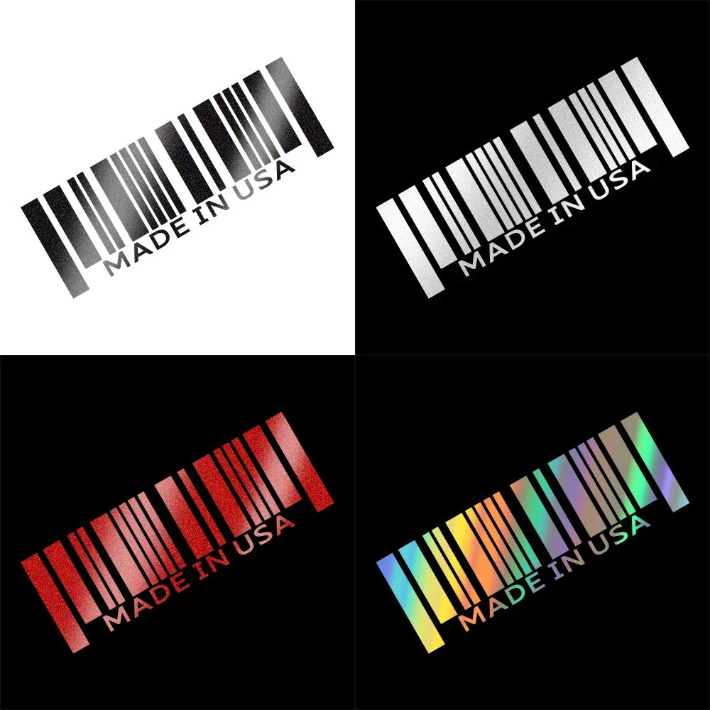 Universal USA Barcode Car Sticker – Premium Vinyl Decal