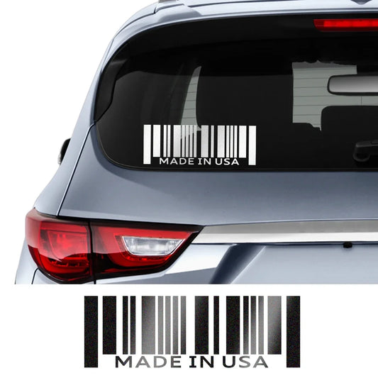 Universal USA Barcode Car Sticker – Premium Vinyl Decal