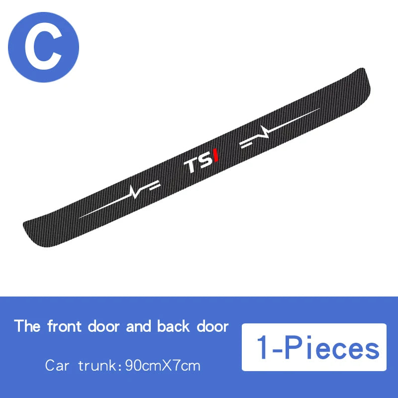 VW TDI TSI Golf/Polo Carbon Fiber Doorsill Protector Film