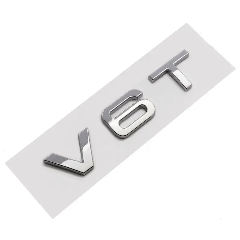 3D ABS V6T V8T Emblem Badge for Audi A4L A5 A6L S4 S5 A7