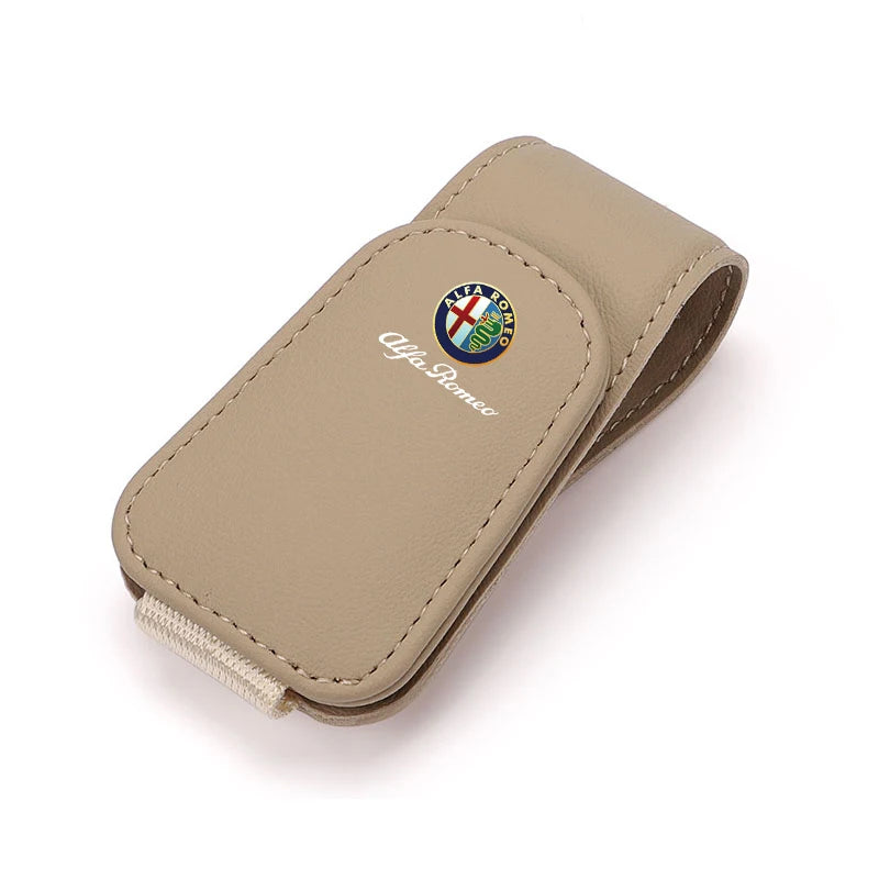 Premium Leather Sun Visor Glasses Clip for Alfa Romeo GT
