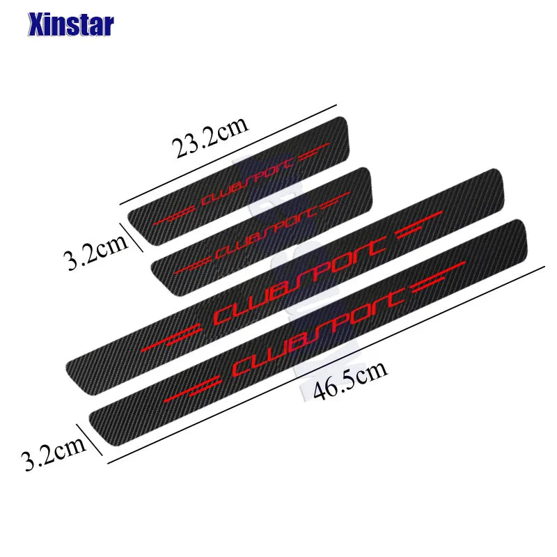 4Pcs Carbon Fiber Door Sill Stickers for VW Golf 8 GTI