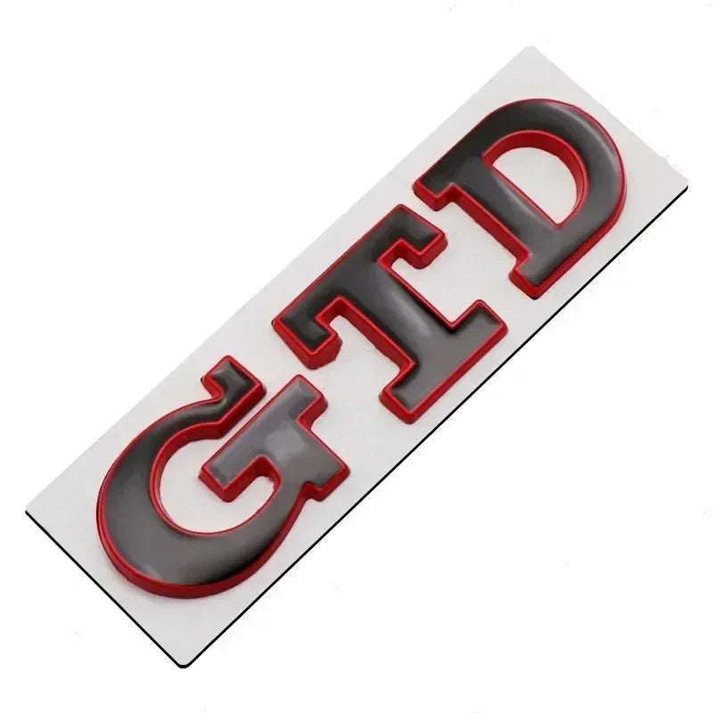 3D Metal GTD Emblem Badge for VW Polo Golf MK4-8 Grill/Trunk