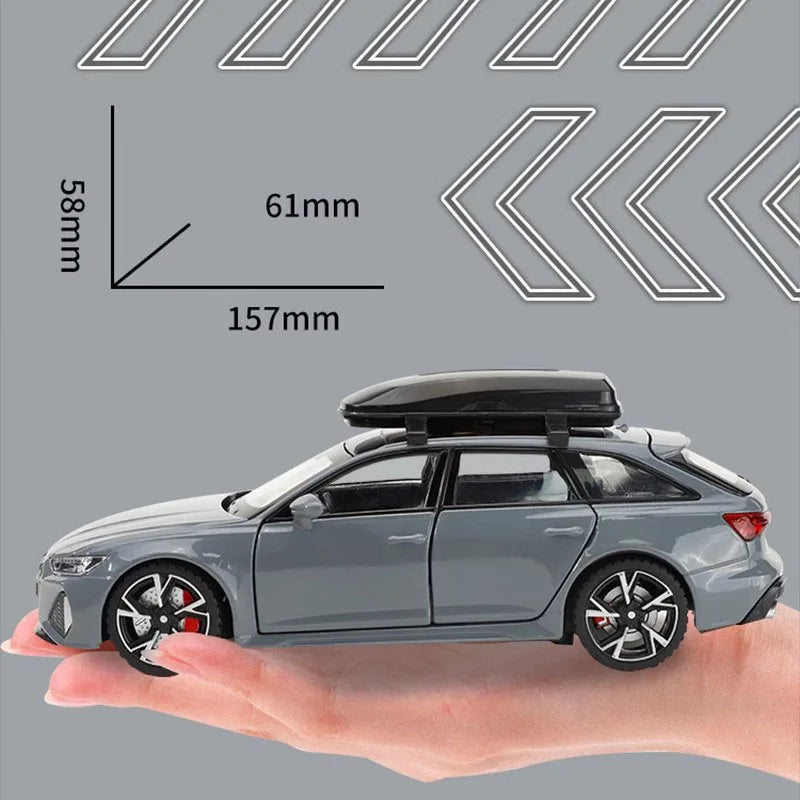Modèle réduit d'Audi RS6 moulé sous pression avec son et lumières à l'échelle 1/32