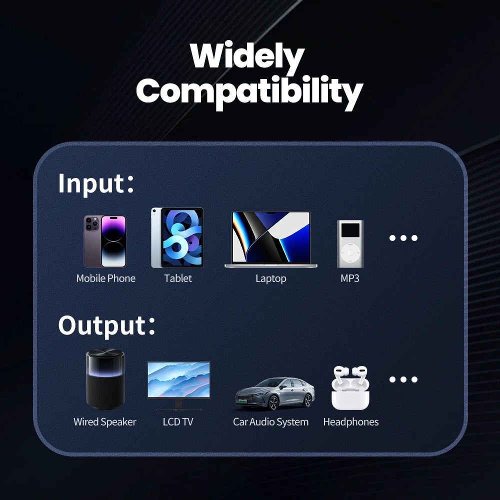 Adaptador auxiliar Bluetooth 5.1 de Toocki: kit de audio inalámbrico y manos libres para coche