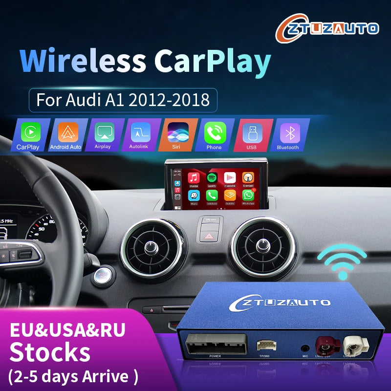 Interface sans fil CarPlay pour Audi A1 2011-2018