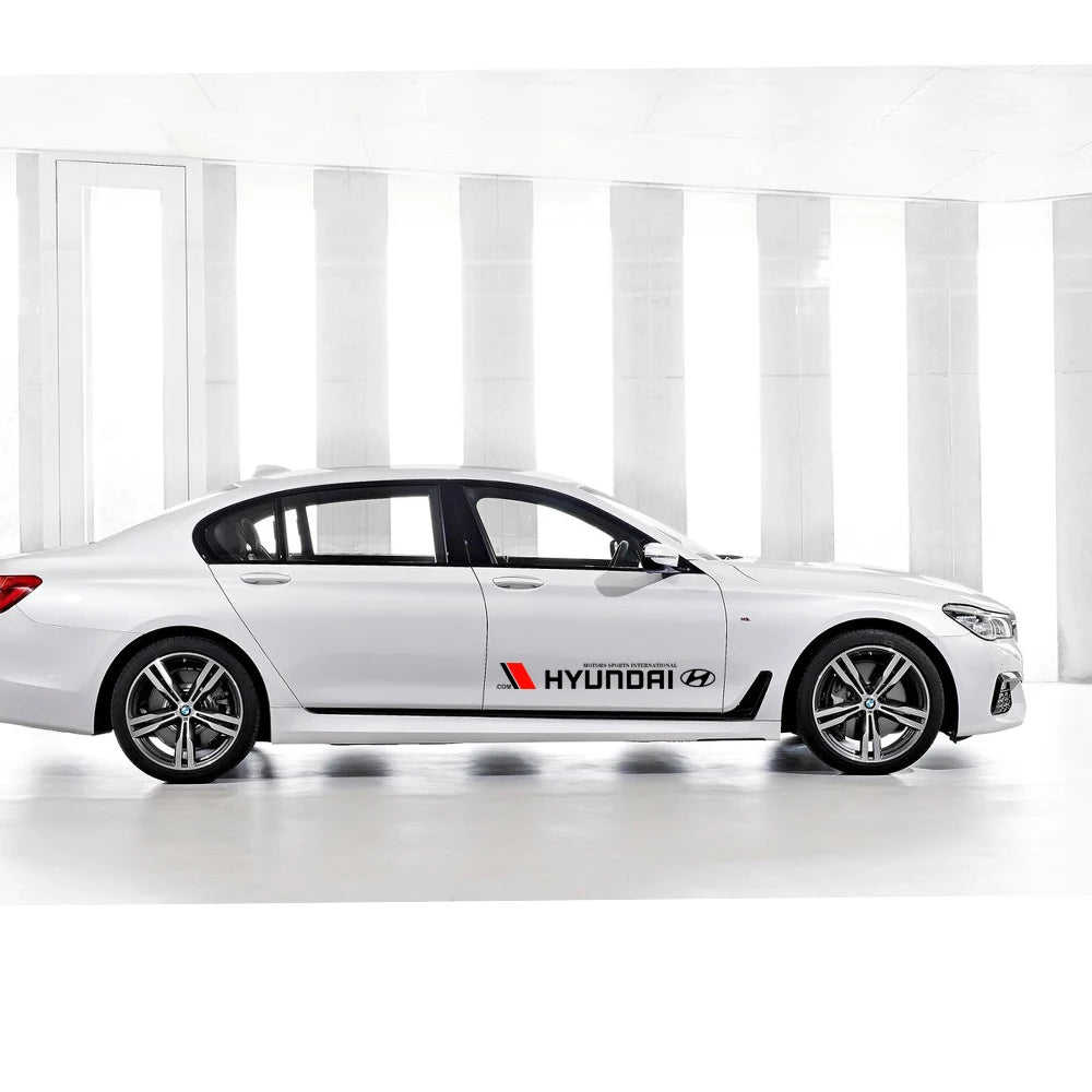 2pcs Sport Side Stripe Stickers for Hyundai