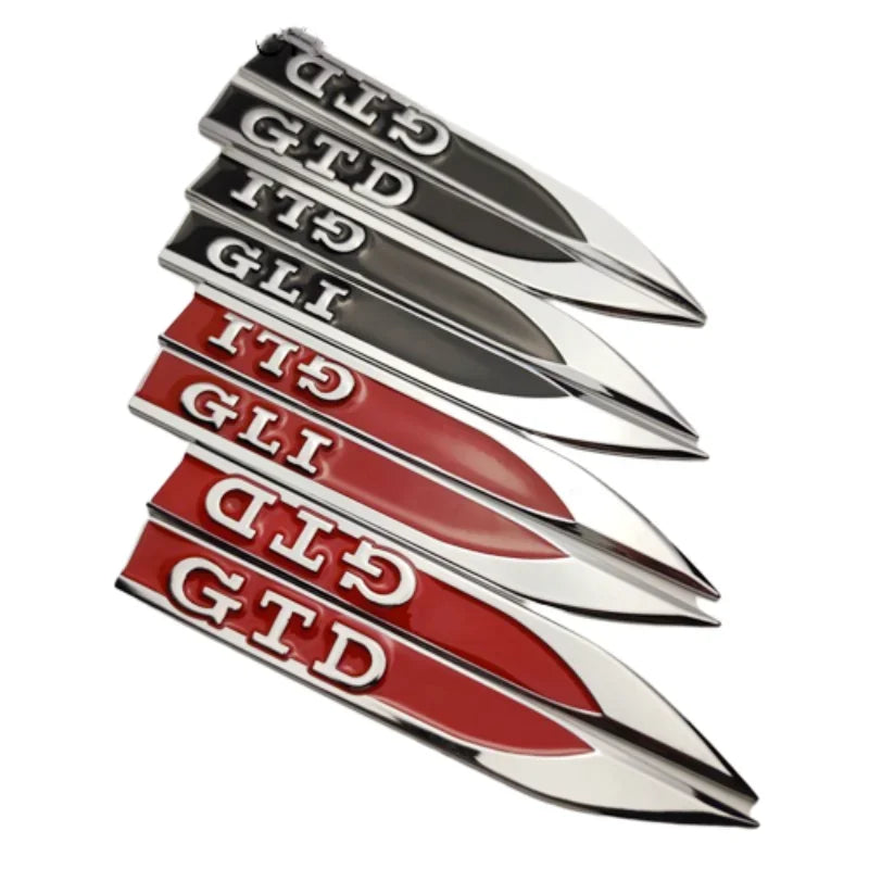 3D Metal Fender Badge Emblems for VW Golf 5/6/7 GTD GLI