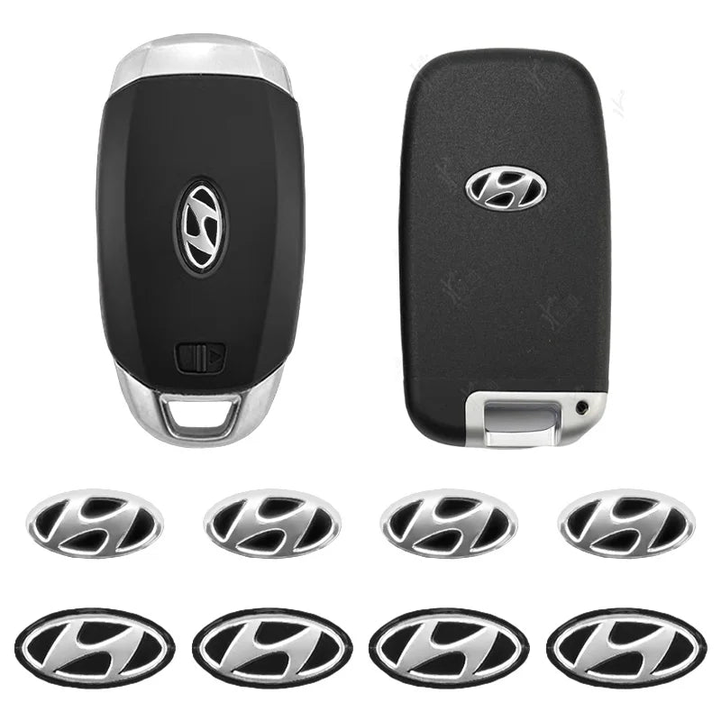 5Pcs 3D Aluminum Key Emblem Decal Set for Top Car Brands