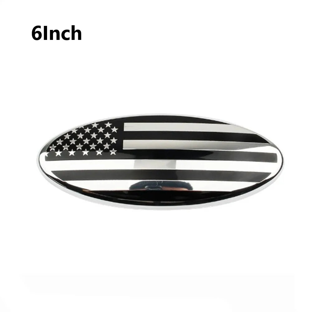 6" US Flag Oval Grille Emblem Badge for Ford F-150 F-350