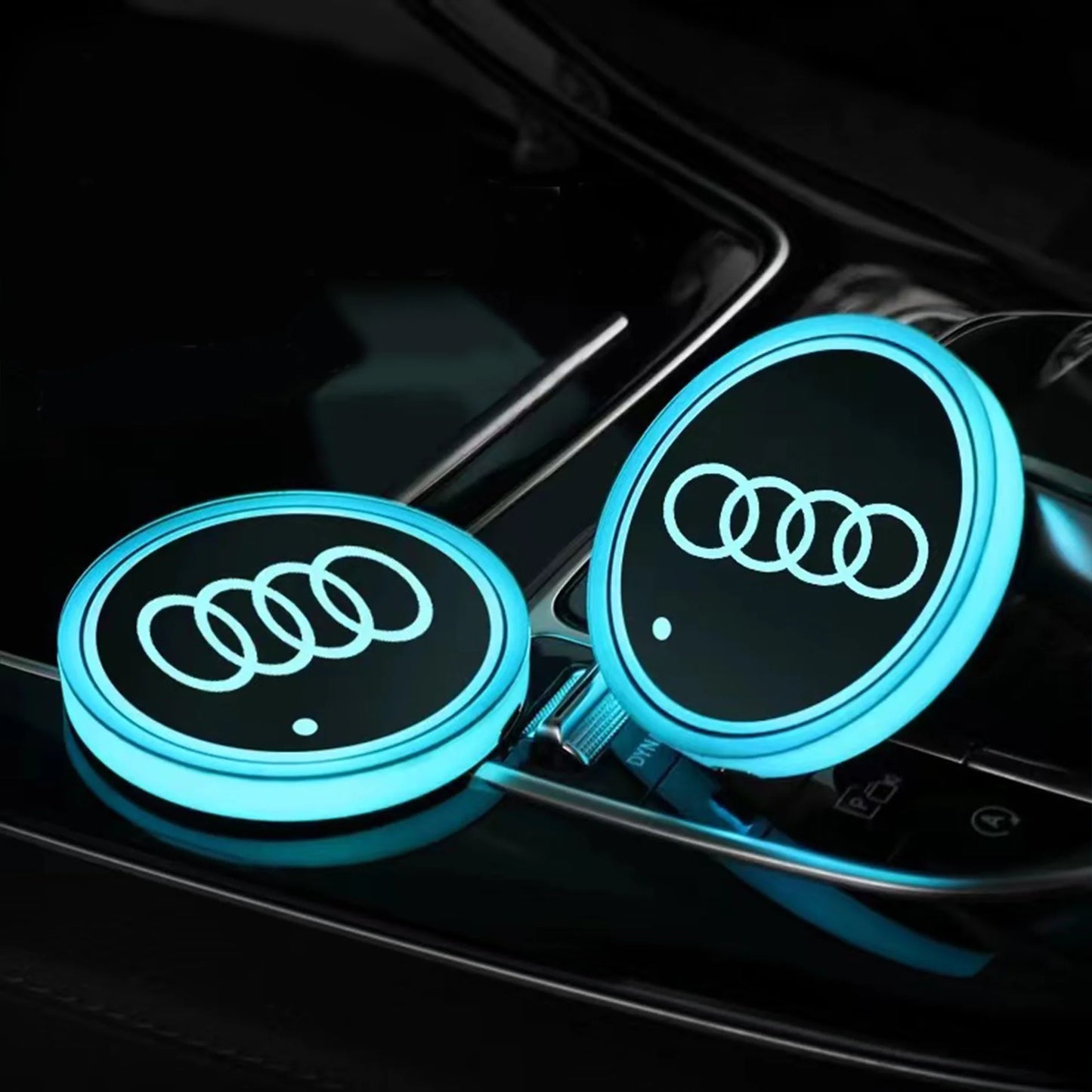 LED Cup Holder Coaster Lights for Audi A1-A8 Q Series S RS