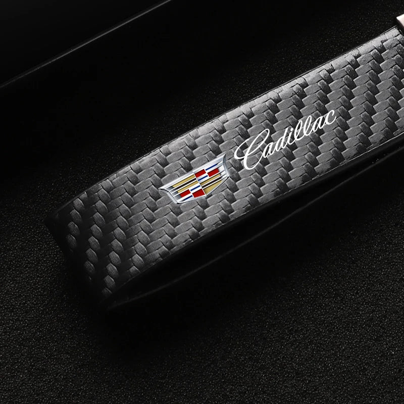 Premium Carbon Fiber Keychain for Cadillac Escalade & More