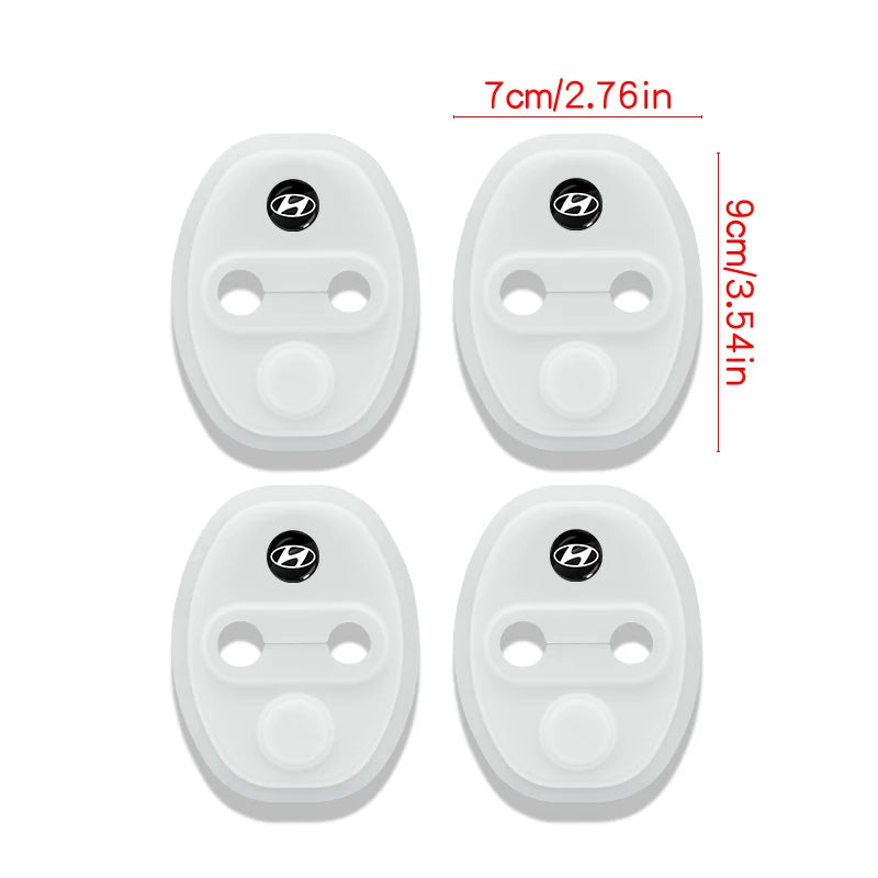 4Pcs Silicone Door Lock Covers for Hyundai