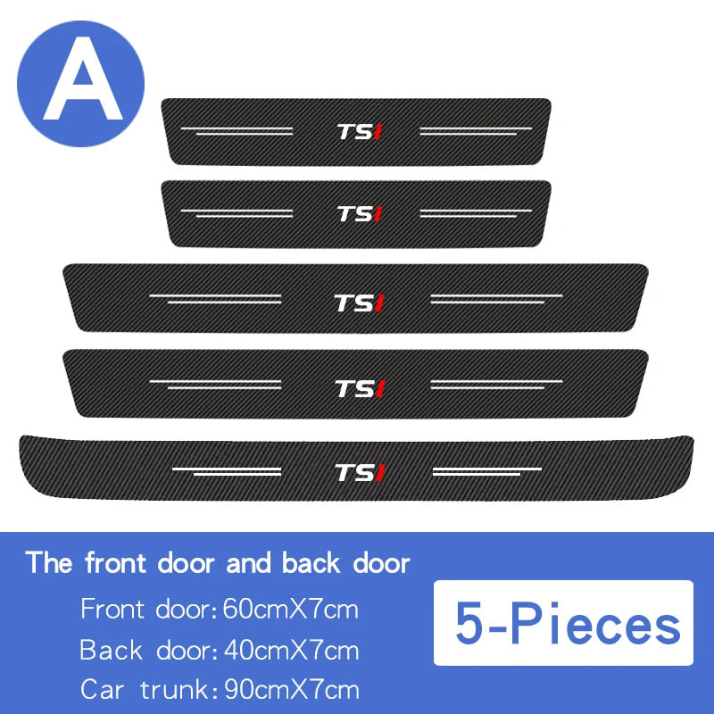 VW TDI TSI Golf/Polo Carbon Fiber Doorsill Protector Film