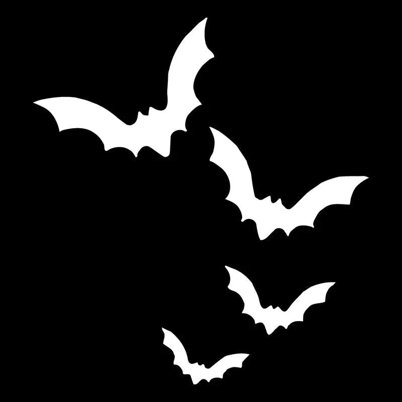 Spooky Bats Car Rearview Mirror Decal – Waterproof Vinyl white 4.5x4cm – Car Accessories | MotorWorld Marketplace