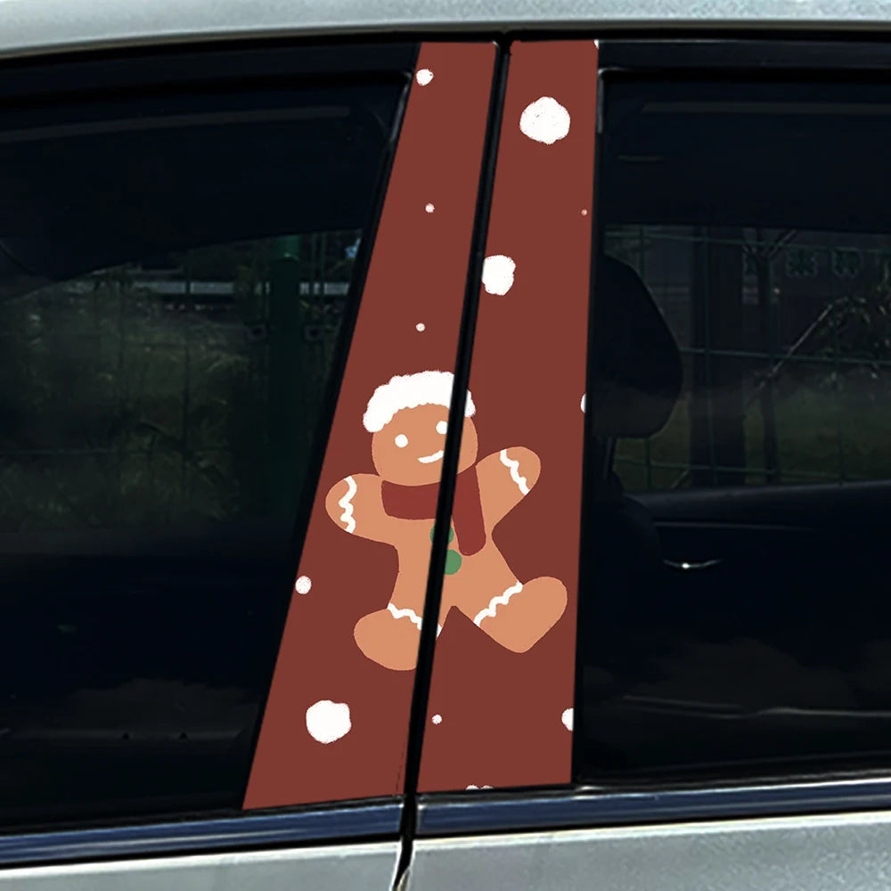 Christmas Tree B-Pillar Decal | Scratch Cover, Waterproof