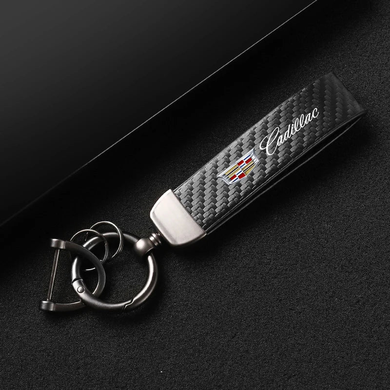 Premium Carbon Fiber Keychain for Cadillac Escalade & More