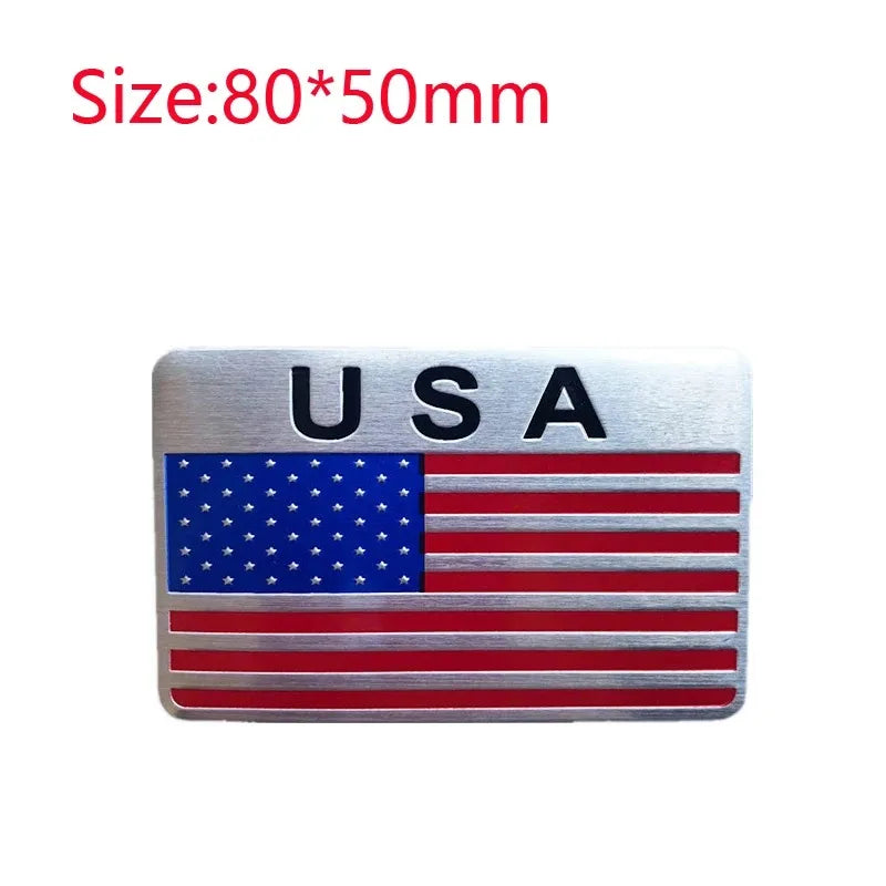 Aluminum USA Flag Map Emblem Badge for Ford, Chevy, Jeep