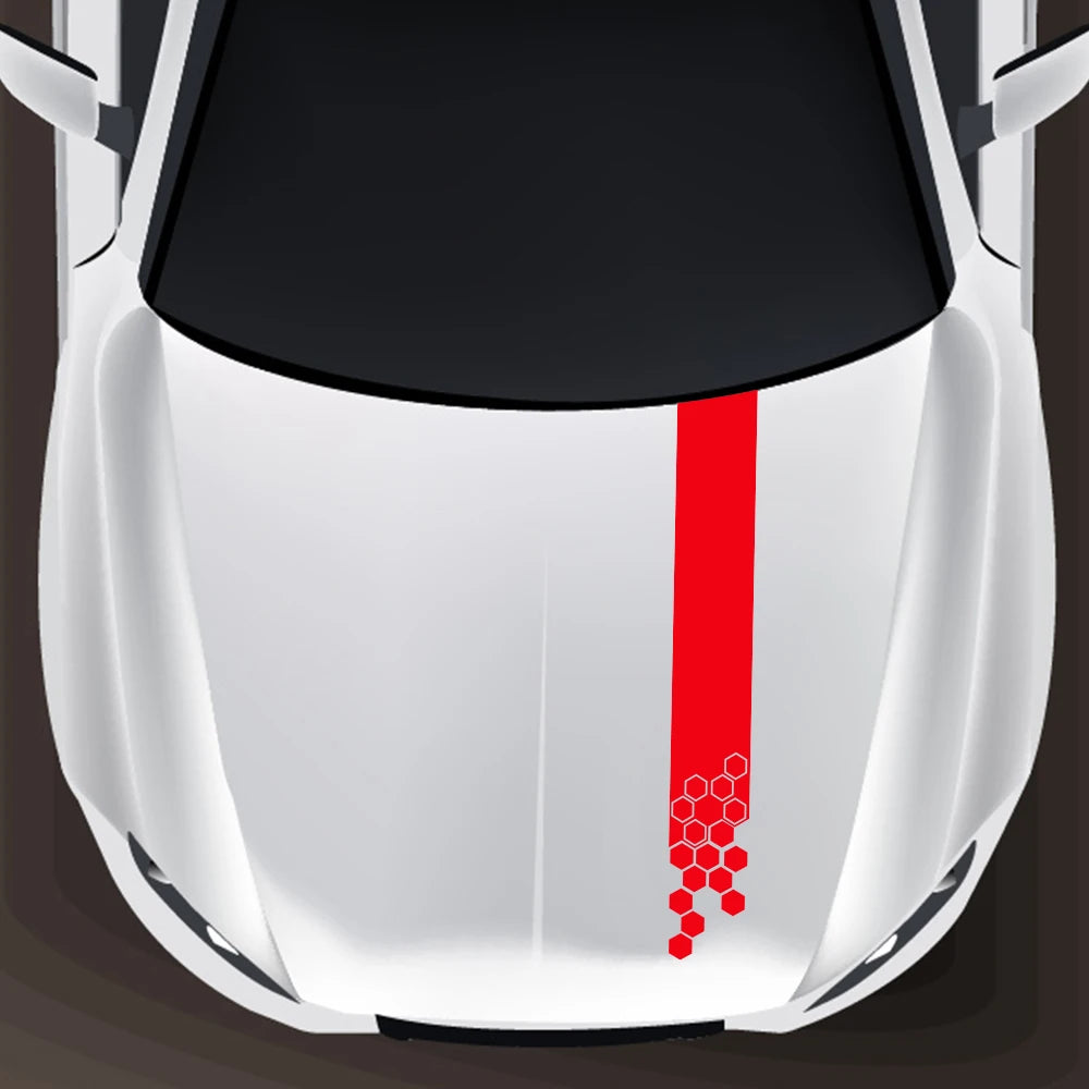 Honeycomb Racing Hood Sticker Vinyl Decal For Audi BMW Tesla