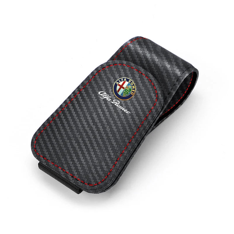 Premium Leather Sun Visor Glasses Clip for Alfa Romeo GT