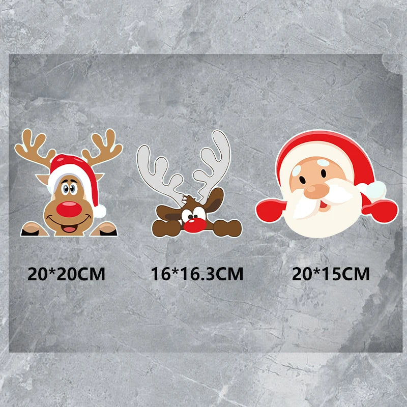 Christmas Santa Claus Waterproof Reflective Car Sticker Decal