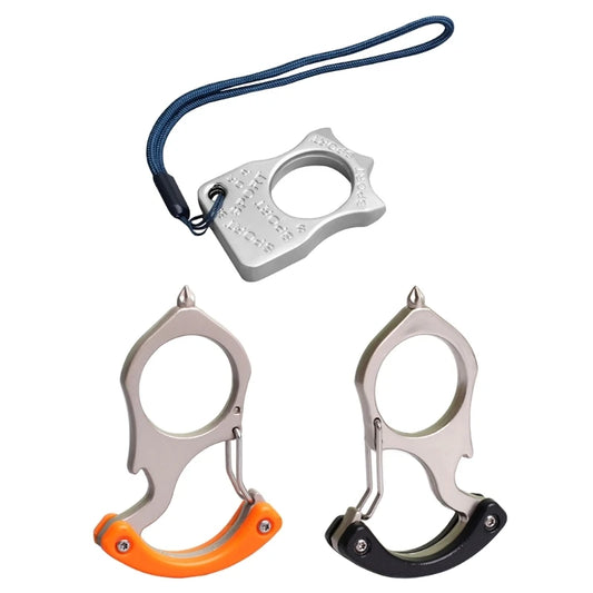 Boucle multifonctionnelle pour clé de voiture avec brise-vitre – Crochet d'autoprotection portable pour une utilisation en cas d'urgence