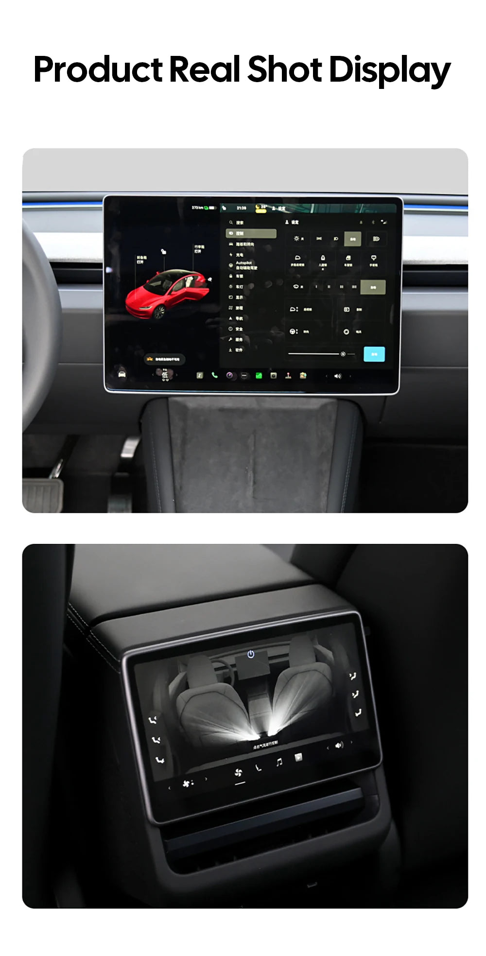 Tesla Model Y 2025 & Model 3 2024 Tempered Glass Protectors