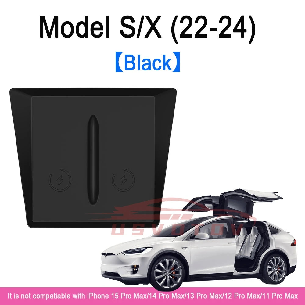 Wireless Charger Pad for Tesla 3/Y/S/X 2022-2024