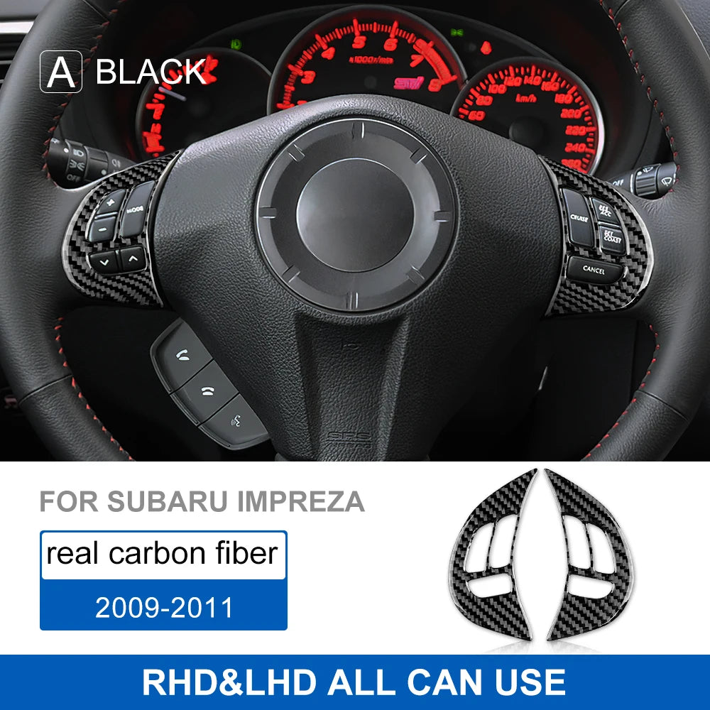 Real Carbon Fiber Steering Wheel Trim for Impreza 09-11 Black 01 – Car Accessories | MotorWorld Marketplace