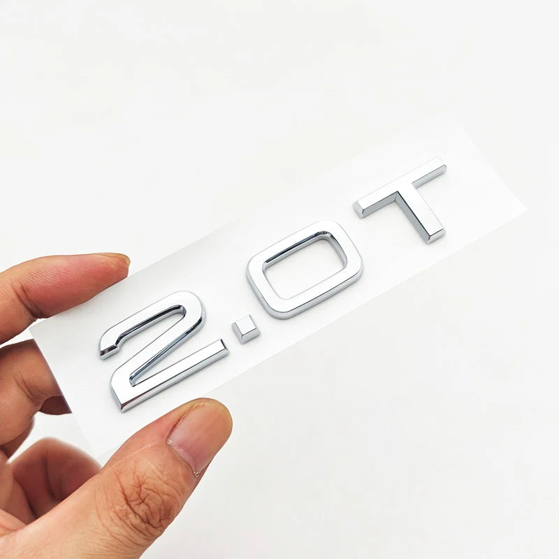 3D 2.0T ABS Emblem Badge for Audi A4 A3 A6 Q5 S3 A5