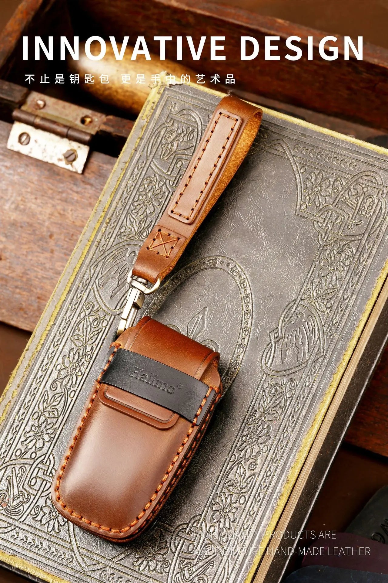 Funda de cuero de lujo para llave de coche BMW Serie 1-7, X1-X6, X5M/X6M