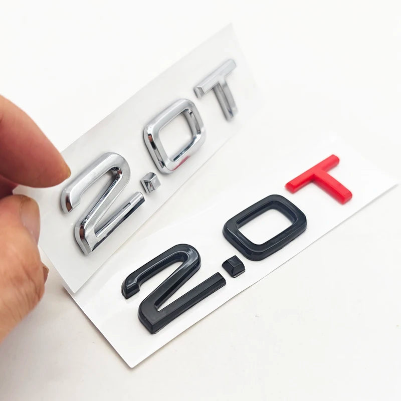 3D 2.0T ABS Emblem Badge for Audi A4 A3 A6 Q5 S3 A5