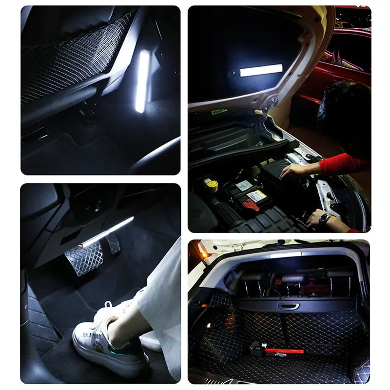 Lampe de voiture rechargeable USB SEAMETAL avec capteur à induction automatique