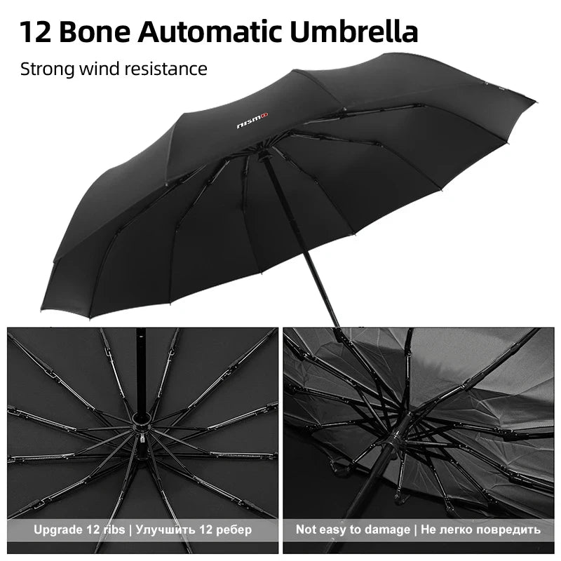 Nismo (Nissan Motorsports) Logo Auto Umbrella Windproof