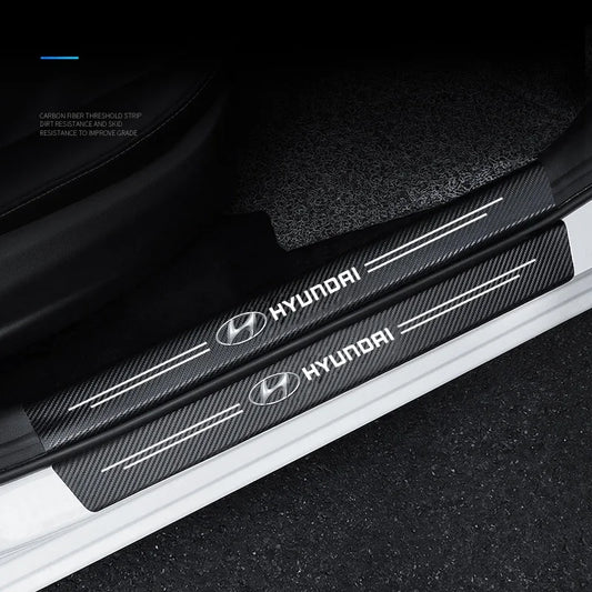 Leather Door Sill Protectors For Hyundai
