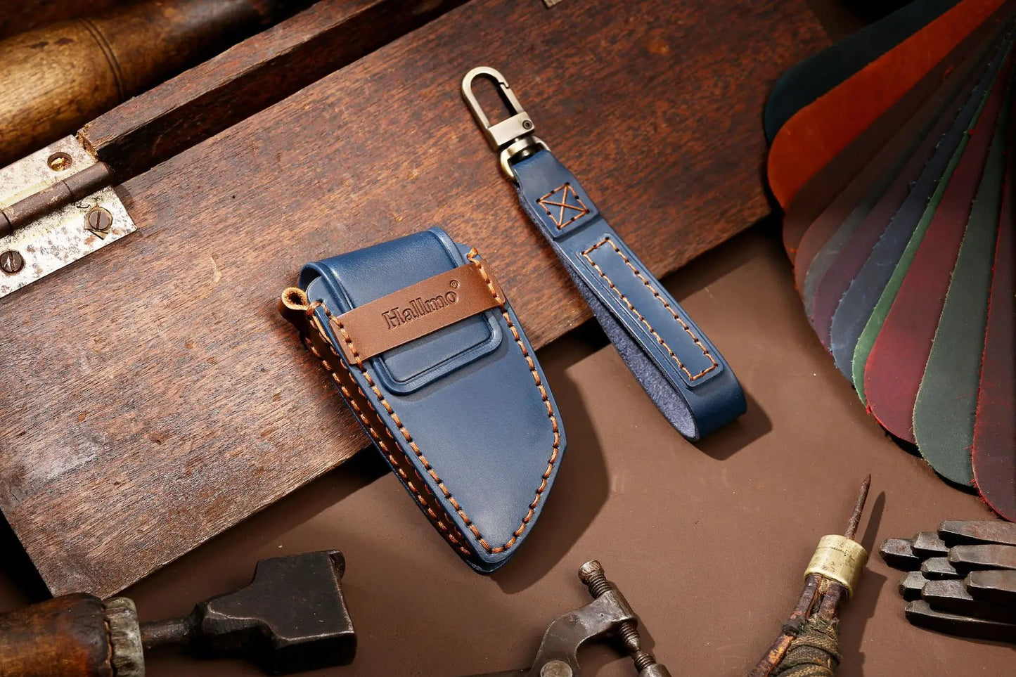 Funda de cuero de lujo para llave de coche BMW Serie 1-7, X1-X6, X5M/X6M