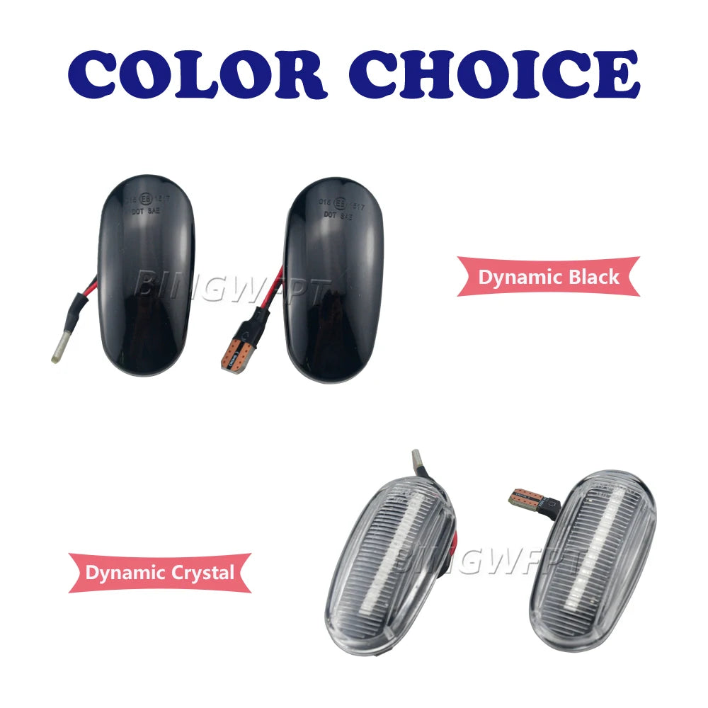 Luz de posición lateral LED dinámica para Alfa Romeo Mito/147/GT y Fiat Bravo