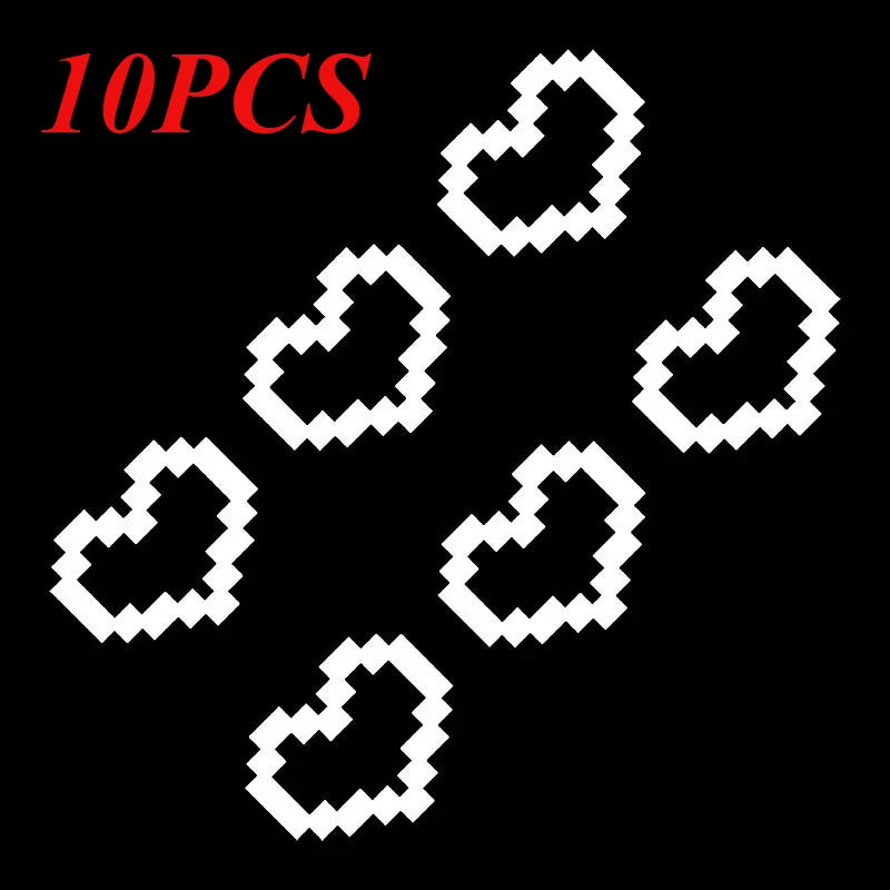 6PCS Pixel Heart Mosaic Car Window & Light Waterproof Stickers white 10PCS – Car Accessories | MotorWorld Marketplace