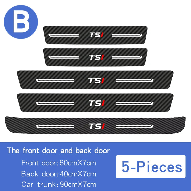VW TDI TSI Golf/Polo Carbon Fiber Doorsill Protector Film