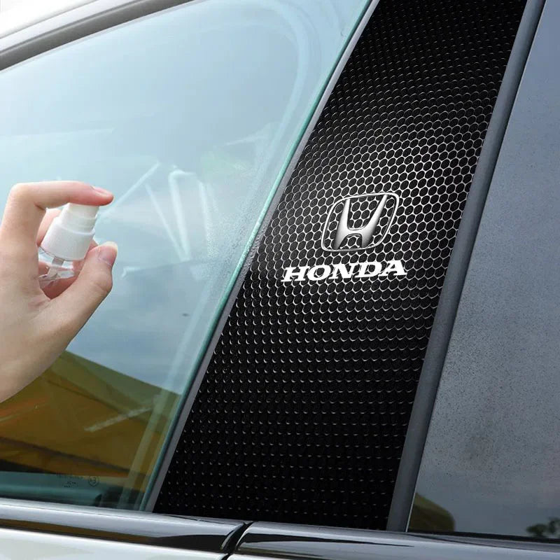 2Pcs Center Pillar Emblem Stickers for Honda Civic Accord